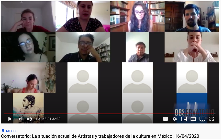 Conversatorio: La situación actual de Artistas y trabajadores de la cultura en México